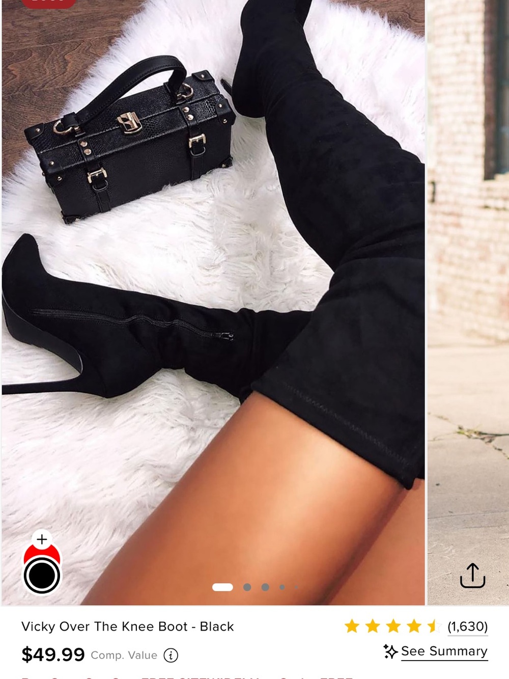 Fashion Nova Over-The-Knee Boots - Black